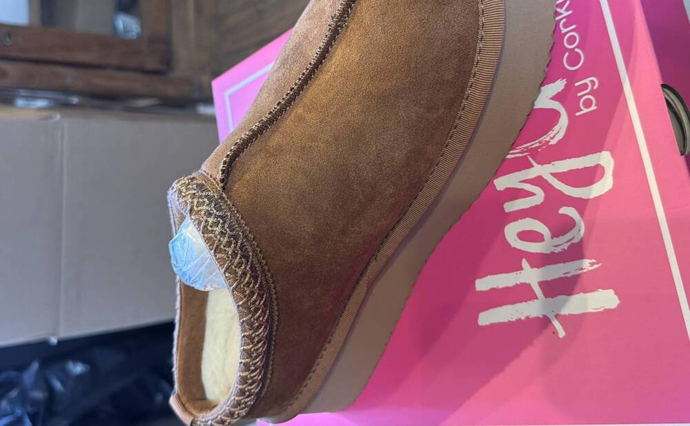 NEW CORKYS FOOTWEAR women's pillow talk shoe in tobacco faux suede